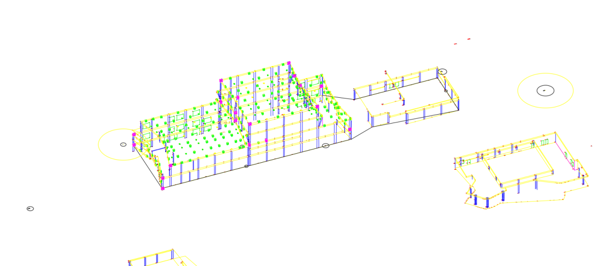 Measurement of the actual condition of the facade of the building by a topographer